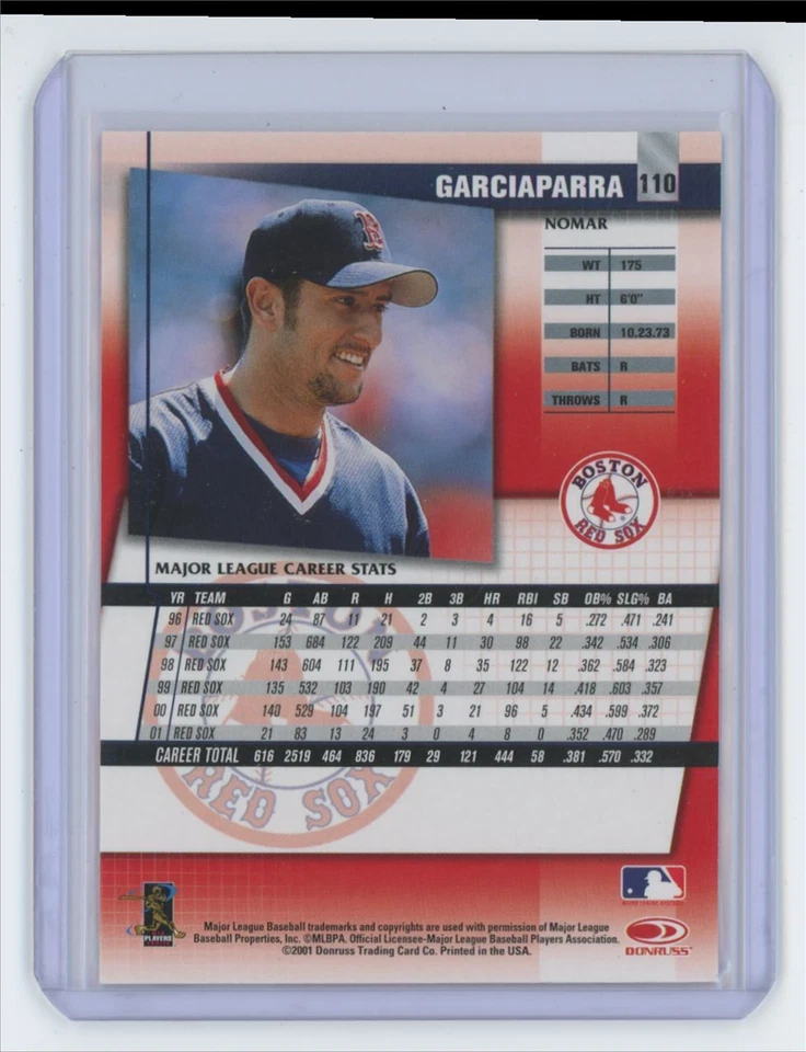 2002 Donruss Fan Club Nomar Garciaparra Boston Red Sox #110 - Image 2 of 2