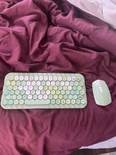 Mofii Wireless Keyboard and Mouse Combo, Multi Color Round Keys, PC/Laptop/Mac