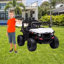 12V Kids Ride On Car Truck with Parent Remote Control LED Lights AUX Music