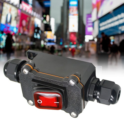 20/30A Connection Waterproof Inline Cable Switch Outdoor Refit W/ LED Red Light - Picture 3 of 13