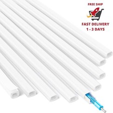 Ocultador de cable de pared de 128 pulgadas para 1 minicable - Canal de cubierta