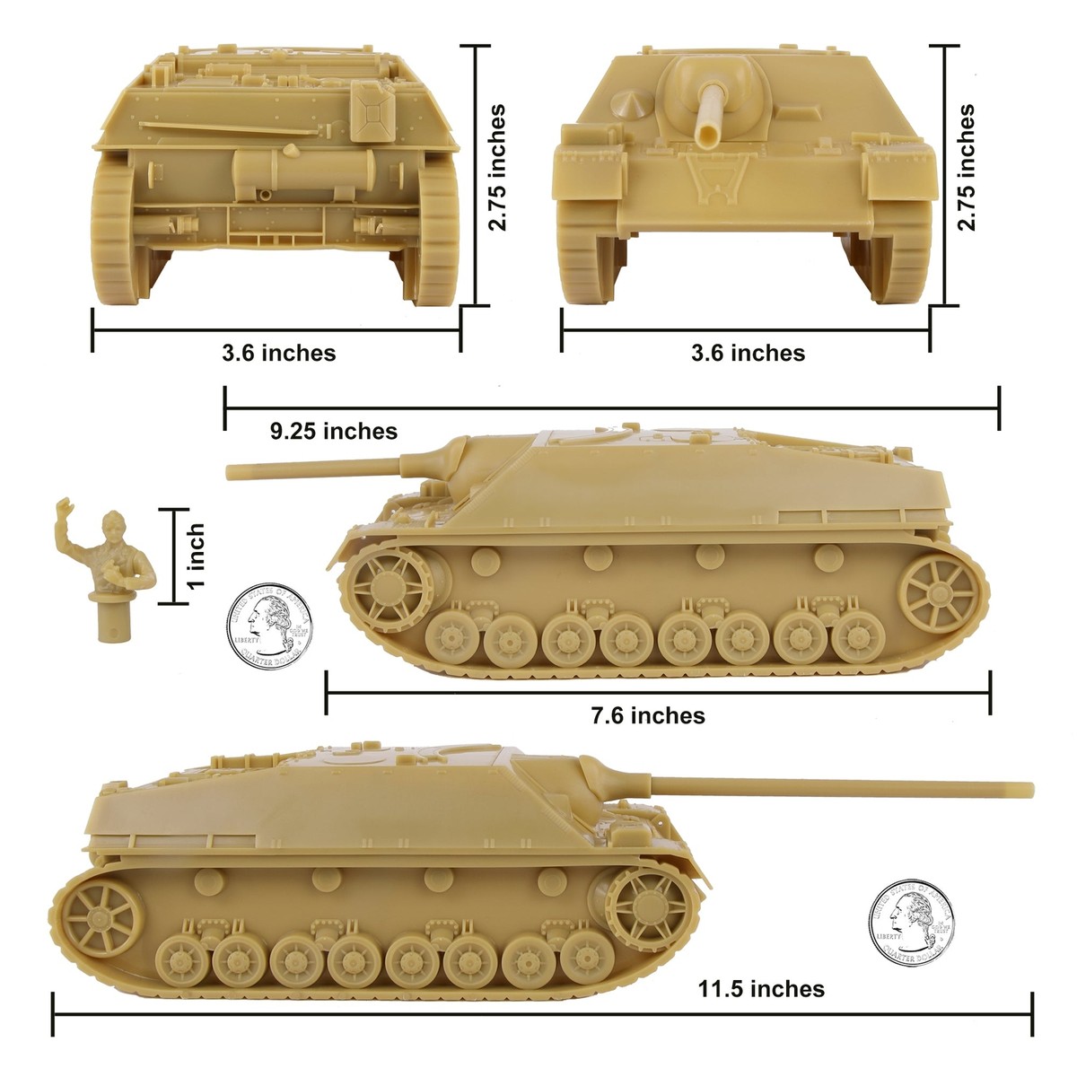 BMC WW2 German Jagdpanzer IV Tank Destroyer Tan 1:32 Plastic Army