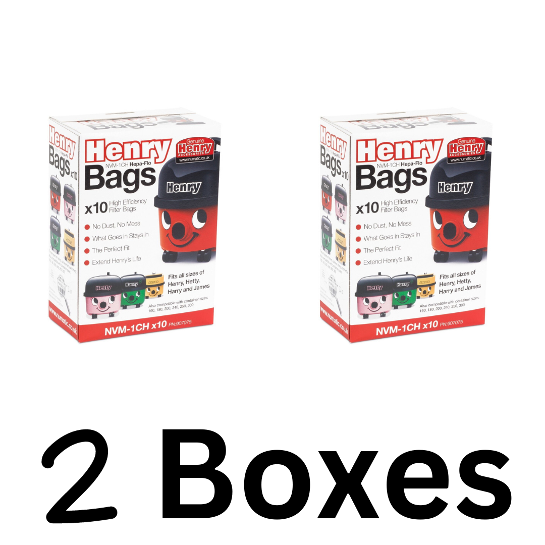 Henry Hoover Bags Hepaflo NVM1CH Numatic Hetty James Harry 1, 2, 5, 10