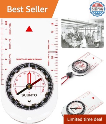 Northern Hemisphere A-10 Baseplate Compass for Accurate Outdoor Navigation