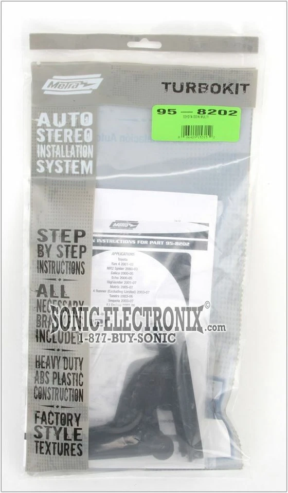 Kit de instalación estéreo doble DIN Metra met-95-8202 para Toyota Scion 2000-07 selecto Foto 2 de 2