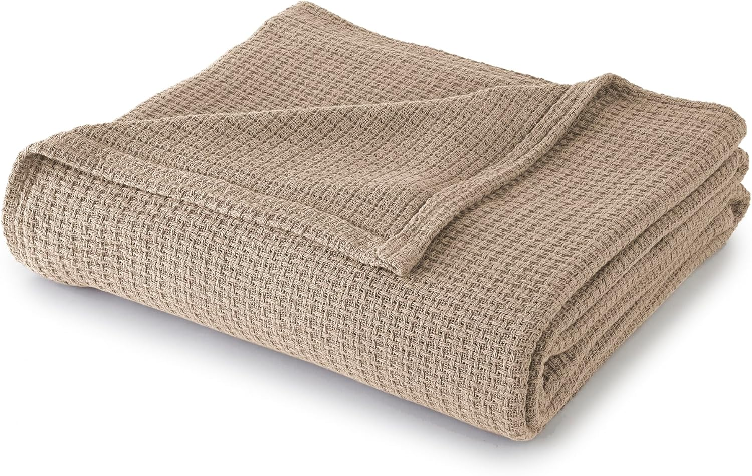 Sun Yin 100% Cotton Soft Cozy Full/Queen Blanket, Taupe, Tan