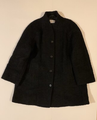 Voyage by Marina Rinaldi Virgin Wool/ Mohair Black Coat - Size 16 US