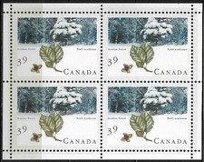 Canada Stamps - Miniature Pane of 4 - Majestic Forest: Acadian Forest #1283a MNH