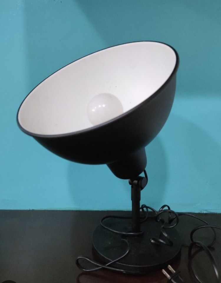 Ikea SKURUP Table Uplighter Lamp Matt Black Modern Metal Light Lamp