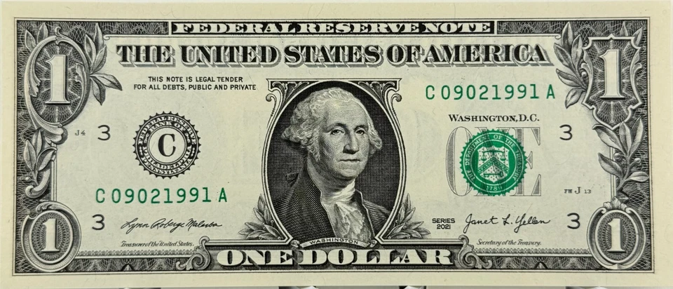 September 2nd 1991 or 9th February Uncirculated Birthday Dollar Fancy Serial - Image 2 of 3