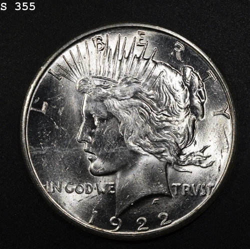 1922-S Peace Dollar "VCH BU" *Free S/H After 1st Item*
