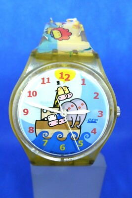 Antique VINTAGE Watch Watch Watch Swiss Made SWATCH GRR! OINK! 1999 GK329 RARE