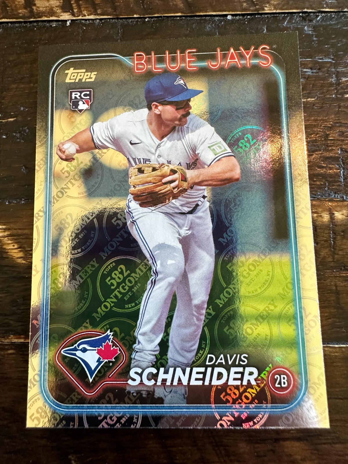 2024 Topps Montgomery Club 582 FOIL #189 Davis Schneider, Toronto Blue Jays RC