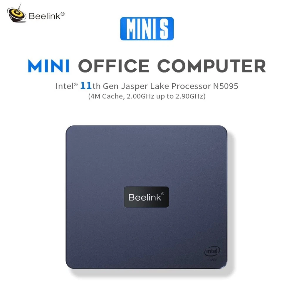 Mini S Series Intel 11th Celeron Mini Pc N5095 8GB DDR4 RAM 128GB SSD Mini PC - Image 2 of 3