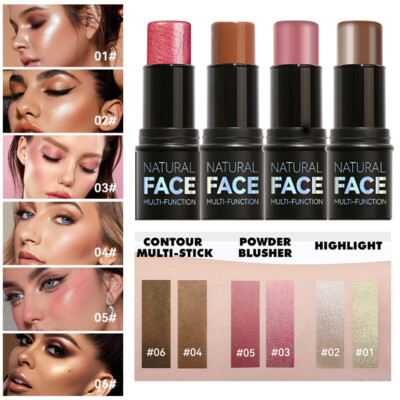 Concealer Stick Blush Contour Bronzer Highlighter Glow Makeup Cosmetics F 