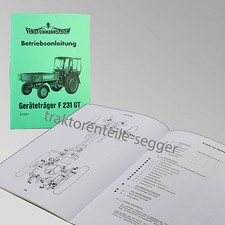 Fendt Geräteträger Betriebsanleitung F 231 GT Traktor Schlepper 231001