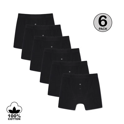 TED Men’s Button Fly Boxer Shorts 100% Soft Cotton Comfortable Stretch Fit Underwear