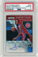 2019 Panini Prizm #SKD Sekou Doumbouya Sensational Signature-Choice Prizm PSA 10