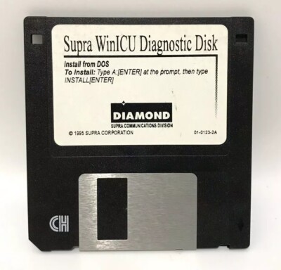 Vtg Diamond Multimedia Supra WinICU Diagnostic Disk DOS 95 Floppy Atari Software