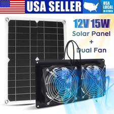 15W Solar Powered Fan/Solar Exhaust Fans for Outside/Solar Greenhouse Fan/Solar