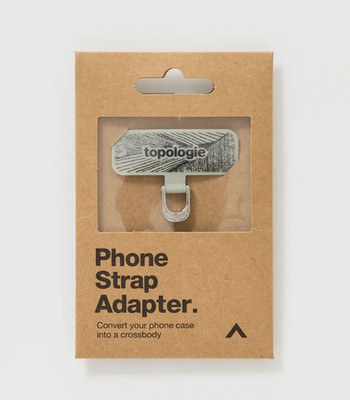 D-Ring Phone Strap Adapter Crossbody Cord Case Attachment Gray Topologie NEW