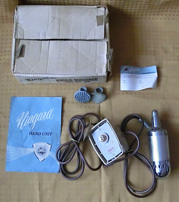 Niagara Cyclo Massage 1013 Handgerät + Box, Papiere & Aufsätze - Vintage