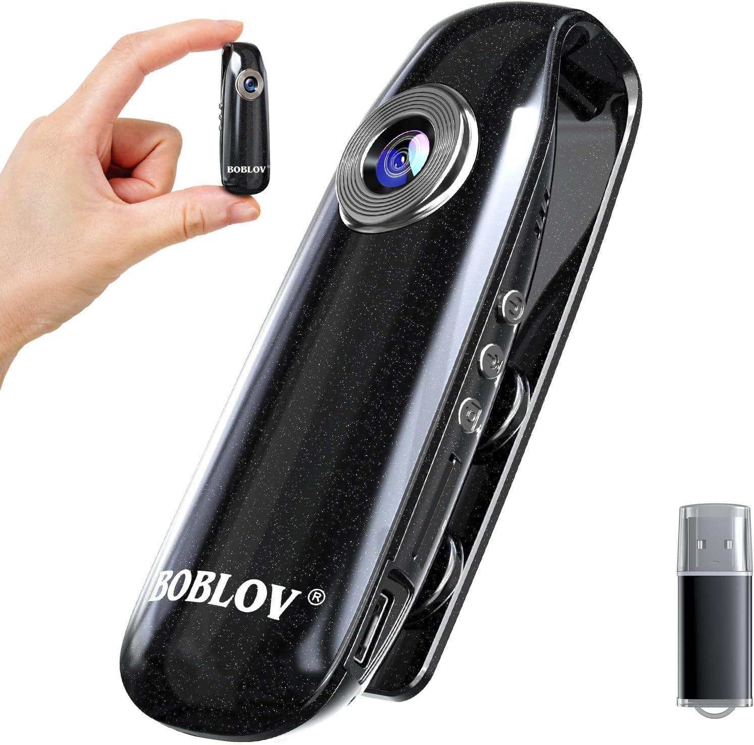 BOBLOV Mini Body Camera with Video 64GB Action Camera, Small Cameras for Vlog