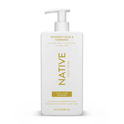 Native Curl Care Shampoo, Coconut Milk & Turmeric, for Women and Men