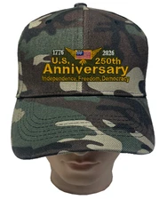 U.S. 250th Anniversary 1776-2026 FREEDOM Adjustable Cap Baseball Hats LOT 1-12