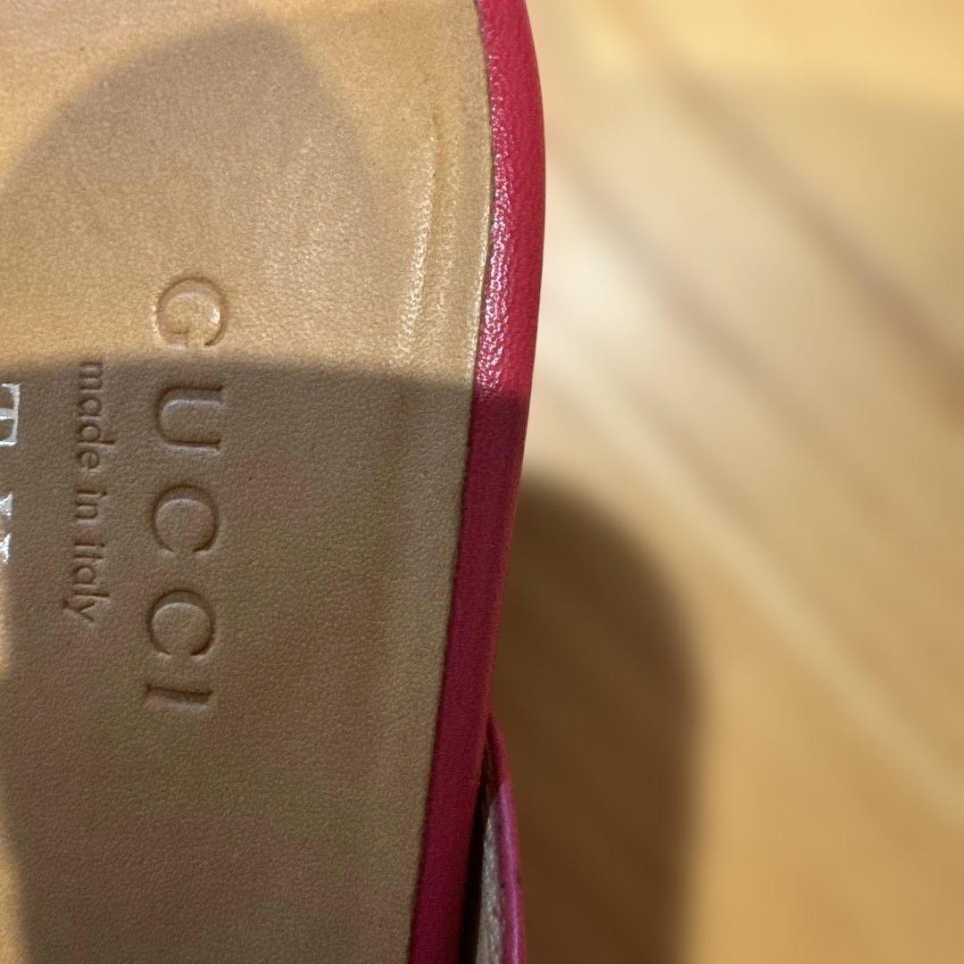 GUCCI Mules Sandals Frat Horsebit Leather Red EU36.5/US6.5 116137c thumbnail 14