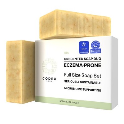 Eczema Soap for Kids & Adults   2-Pack Unscented Eczema Hand Soap Bars with S...