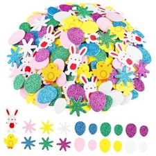 Pcs Easter Foam Stickers Bunny Eggs Chick Flower Stickers for Kids Crafts 300