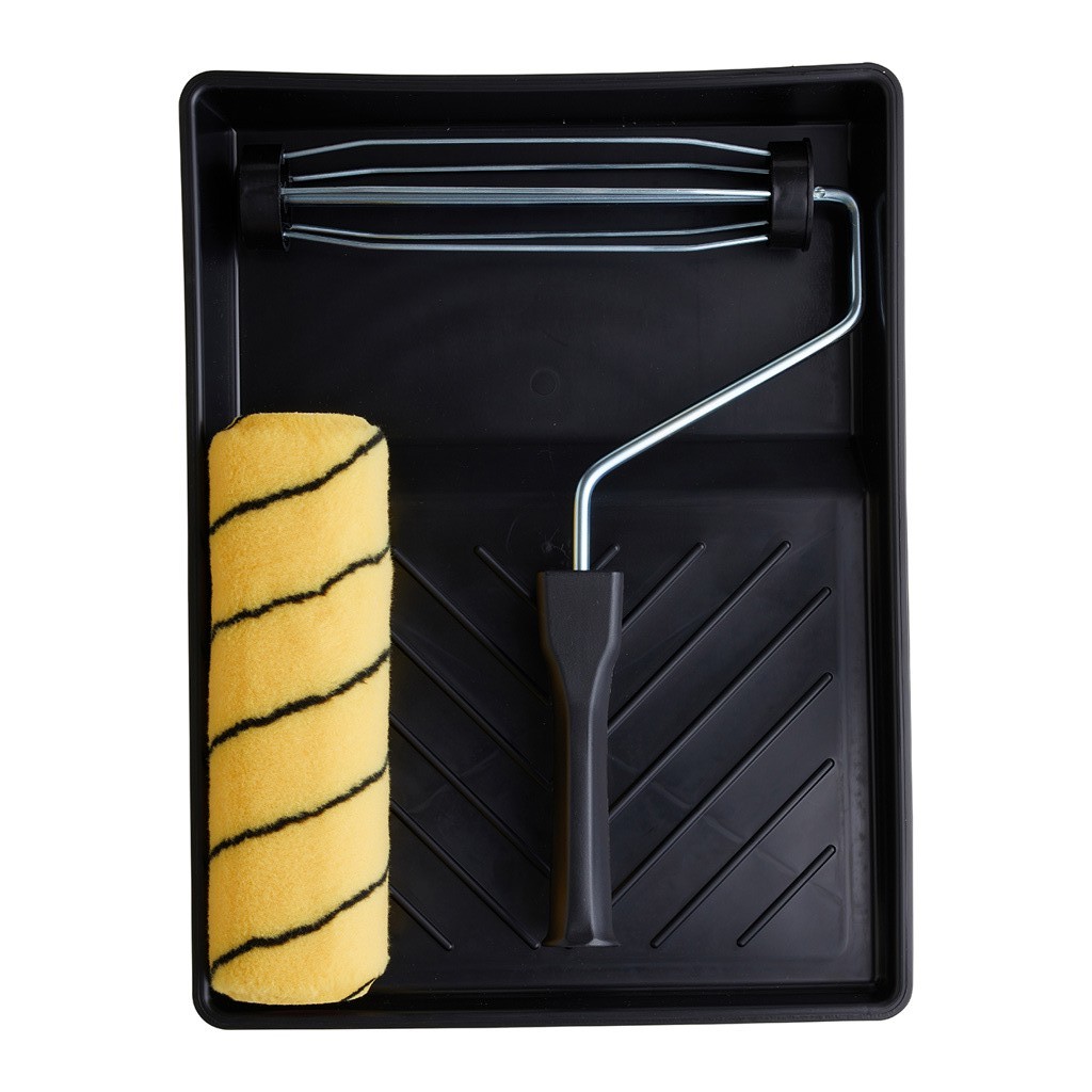 ProDec 3pc Paint Roller Set with 1 Medium Pile Roller, Frame & Recycled Tray