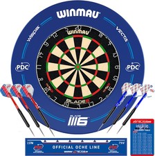 Winmau Blade 6 Dartscheibe PDC Surround Set Steeldarts Abwurflinie Starter Pack