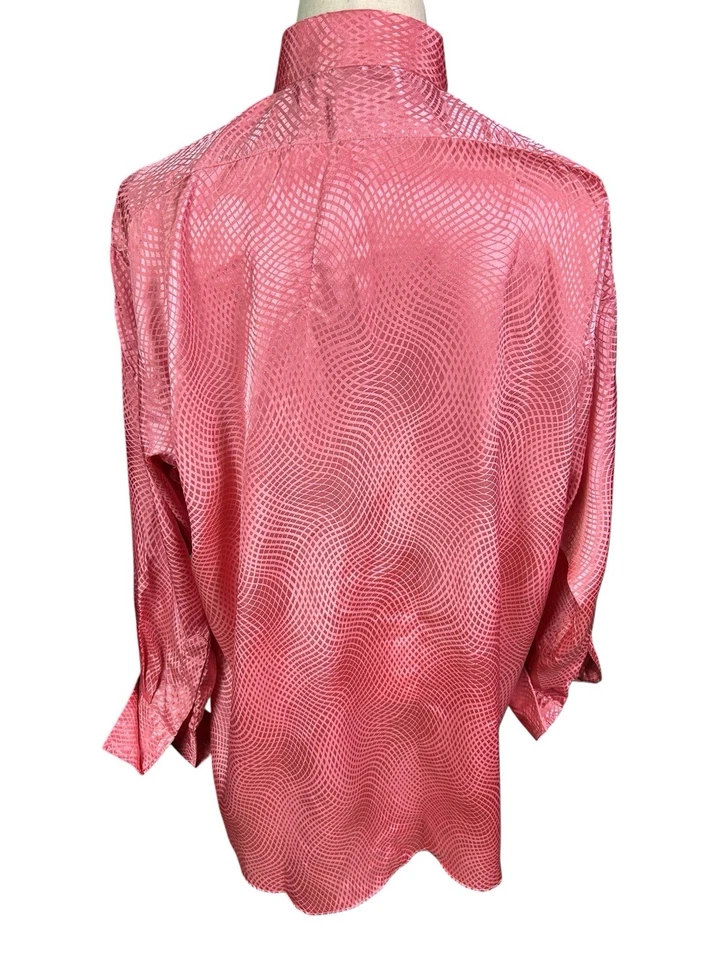 Рубашка Lucasini мужская размер 17 1/2 34/35 с длинным рукавом французские манжеты - Изображение 4 из 4