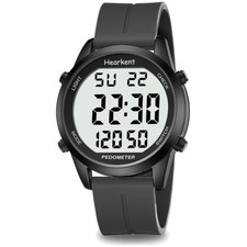Stylish Alloy Pedometer Watch with EL Backlight