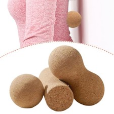 Lot de 3 rouleaux de massage cylindriques en liège pour l'entraînement