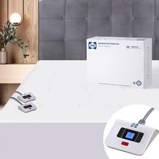Sealy Heated Mattress Pad Queen Size, Zone Heating Electric Bed Warmer with Deep