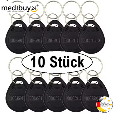 10 Stück Schlüsselanhänger Key Tag 125 kHz schreibgeschützte RFID TK4100 EM4100