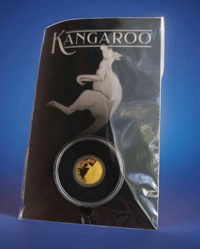 P2025 Australia $2 Mini Roo 1/2 Gram.9999 Pure Gold Proof Coin In Capsule/Card