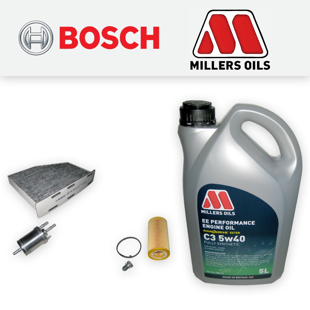 SERVICE KIT for AUDI TT (8J) TTS QUATTRO OIL FUEL CABIN FILTERS +OIL (2008-2014)