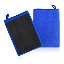 2 PCS Clay Mitt, Fine Grade Microfiber Claying Bar Glove Car Detailing Towels, S