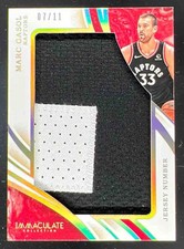 2019-20 Immaculate Collection Jumbo Patches Jersey Number #JP-MGS Marc Gasol /11