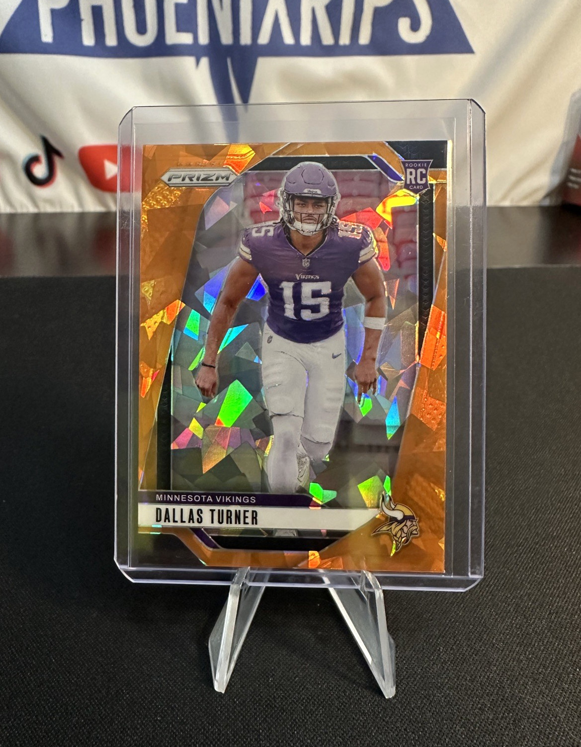 Dallas Turner Rookie Orange Ice 2024 Panini Prizm RC #324 Vikings