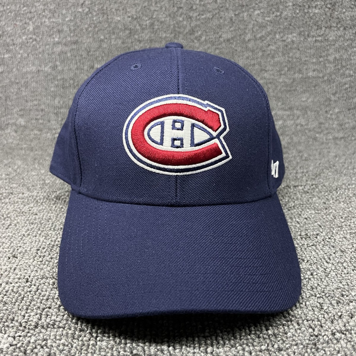 Montreal Canadiens '47 MVP Hat Navy Blue NHL Adjustable Hook Loop Strap Cap