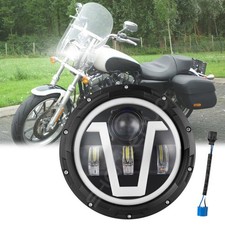 7" inch Motorcycle LED Headlight Halo for Harley Davidson Touring Sportster