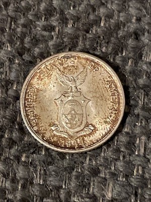 1944-D PHILIPPINES  20 Centavos Coin