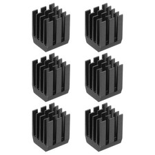6 Pcs Heatsink 9x9x12mm Aluminum Heat Sink with Thermal Blue Sticker Black