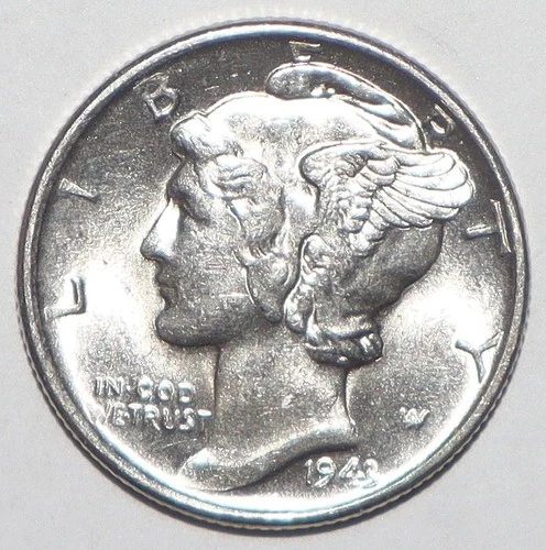 1943 S Mercury Dime BU BRILLIANT UNCIRCULATED (K209)