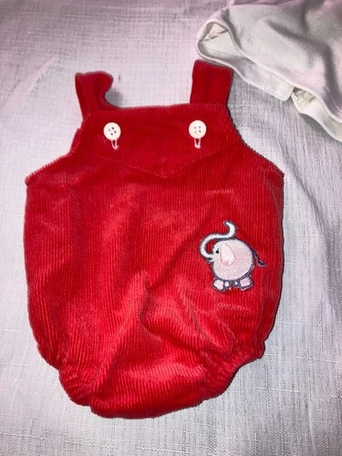 Vintage Cabbage Patch Kids/Doll Clothes Red Elephant Jumper (518)